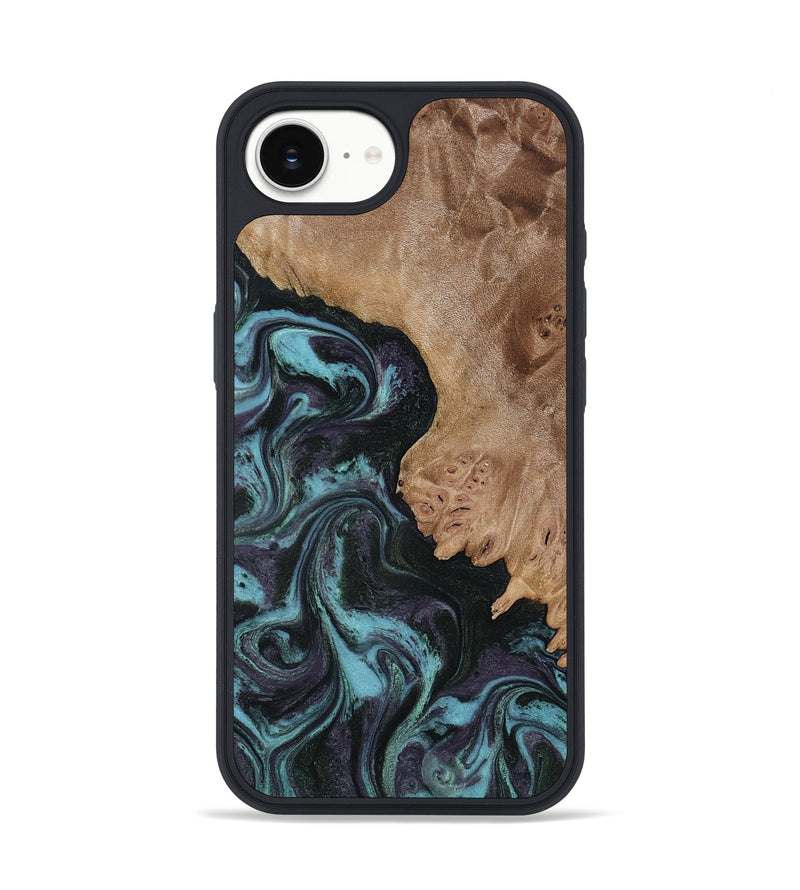 iPhone 16e Wood Phone Case - Adda (Green, 818545)