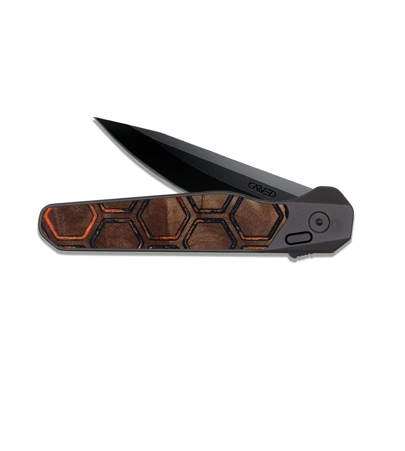 EDC Dark Slate Wood Pocket Knife - Edwin (Pattern, 818561)