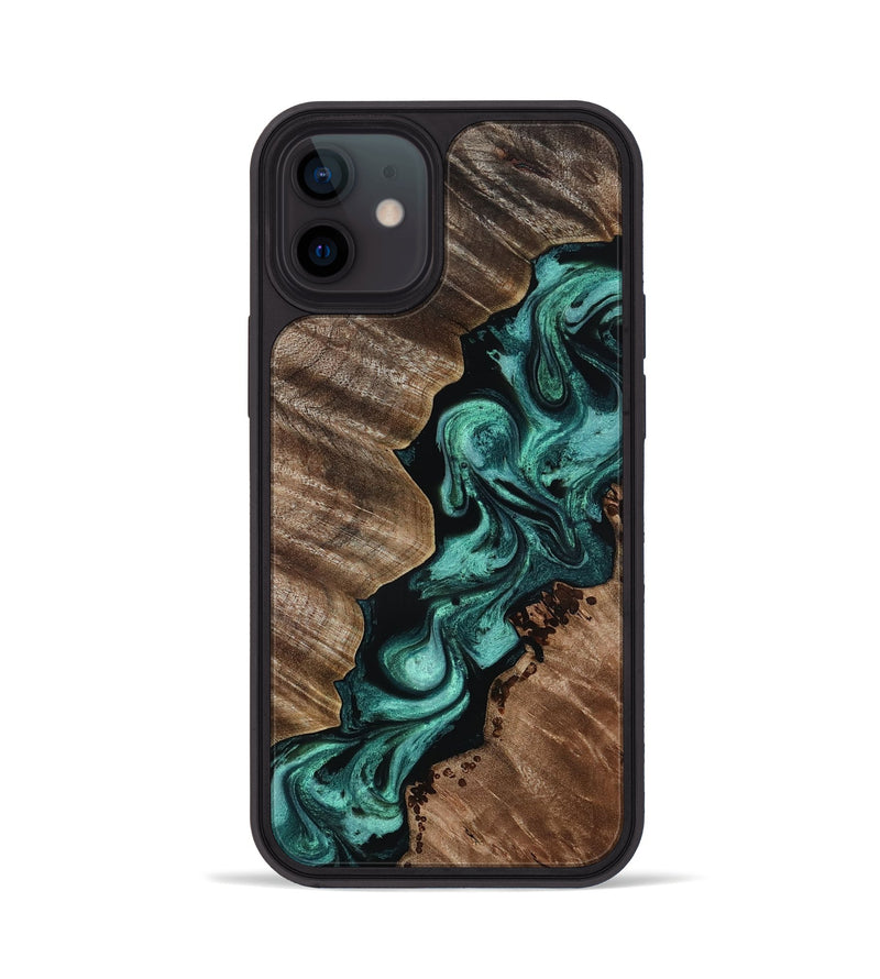 iPhone 12 Wood Phone Case - Kay (Green, 818593)