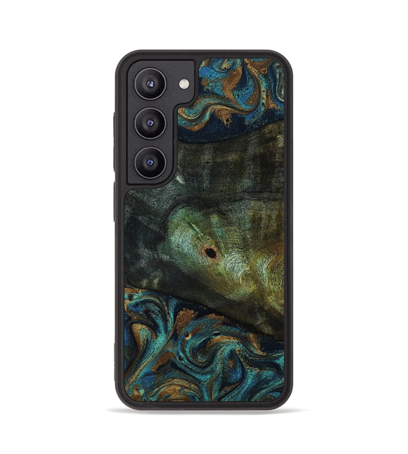 Galaxy S23 Wood Phone Case - Odessa (Teal & Gold, 818594)