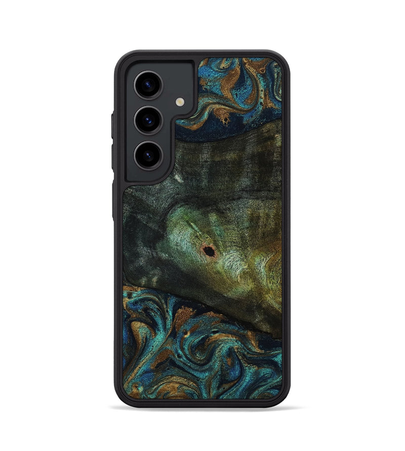 Galaxy S24 Wood Phone Case - Odessa (Teal & Gold, 818594)