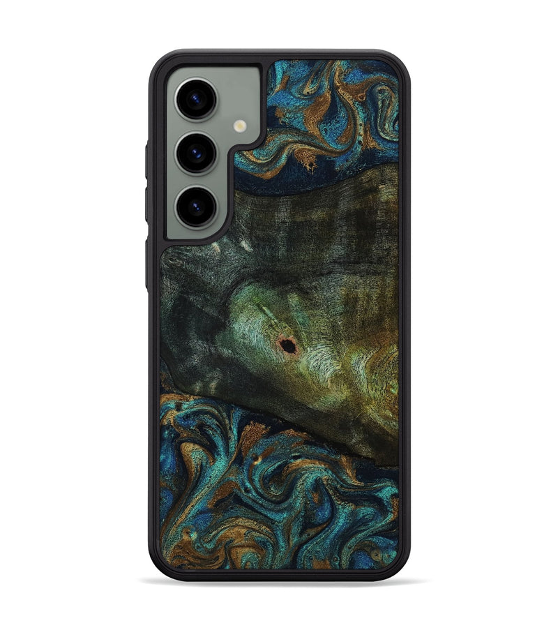 Galaxy S24 Plus Wood Phone Case - Odessa (Teal & Gold, 818594)