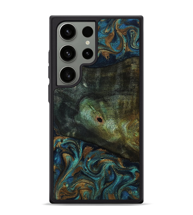 Galaxy S24 Ultra Wood Phone Case - Odessa (Teal & Gold, 818594)