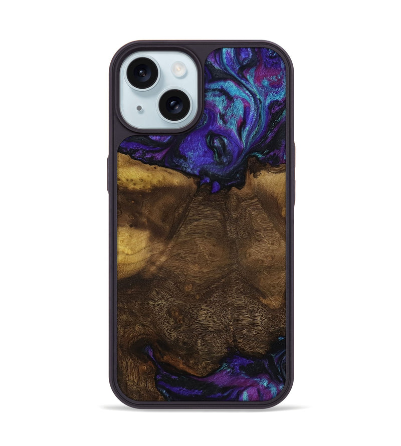 iPhone 15 Wood Phone Case - Roswell (Purple, 818597)