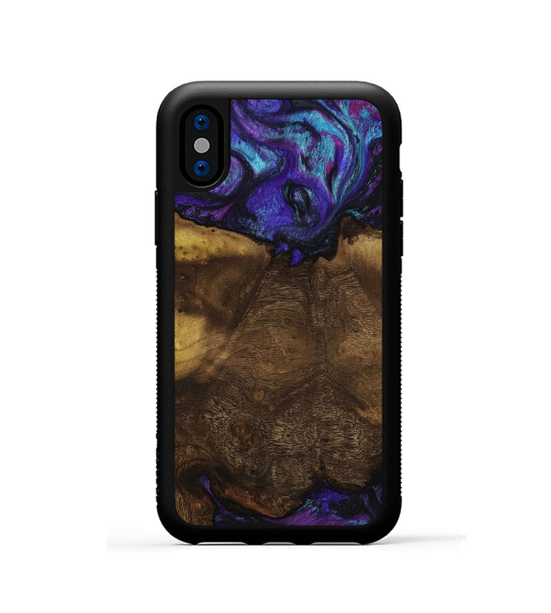 iPhone Xs Wood Phone Case - Roswell (Purple, 818597)