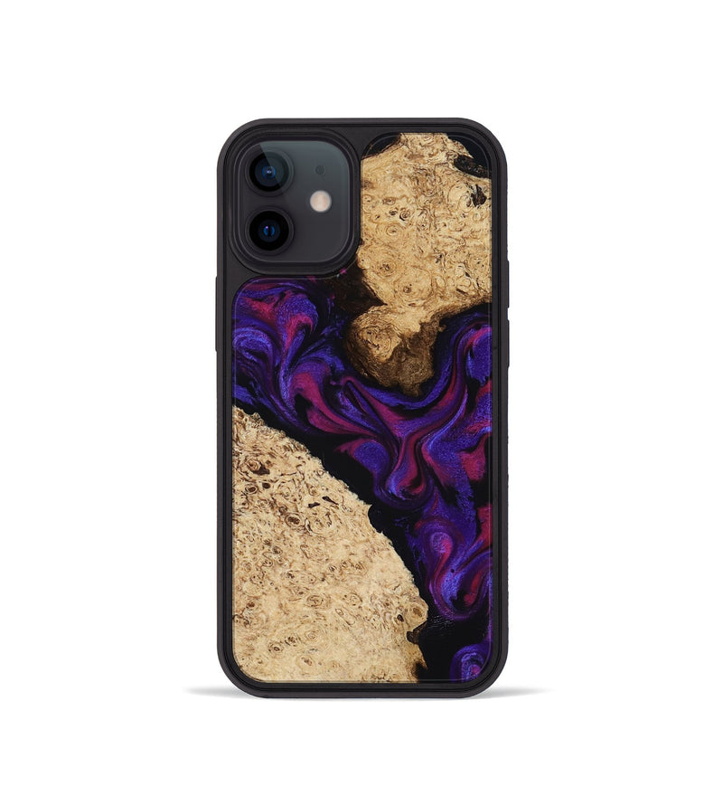 iPhone 12 mini Wood Phone Case - Gia (Purple, 818598)
