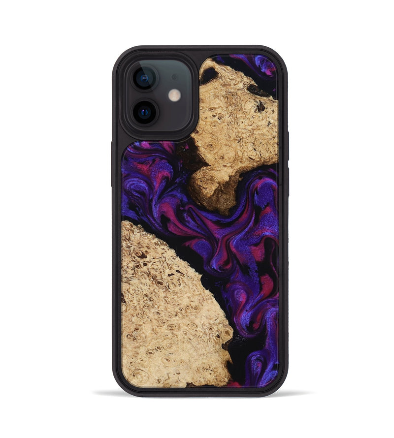 iPhone 12 Wood Phone Case - Gia (Purple, 818598)