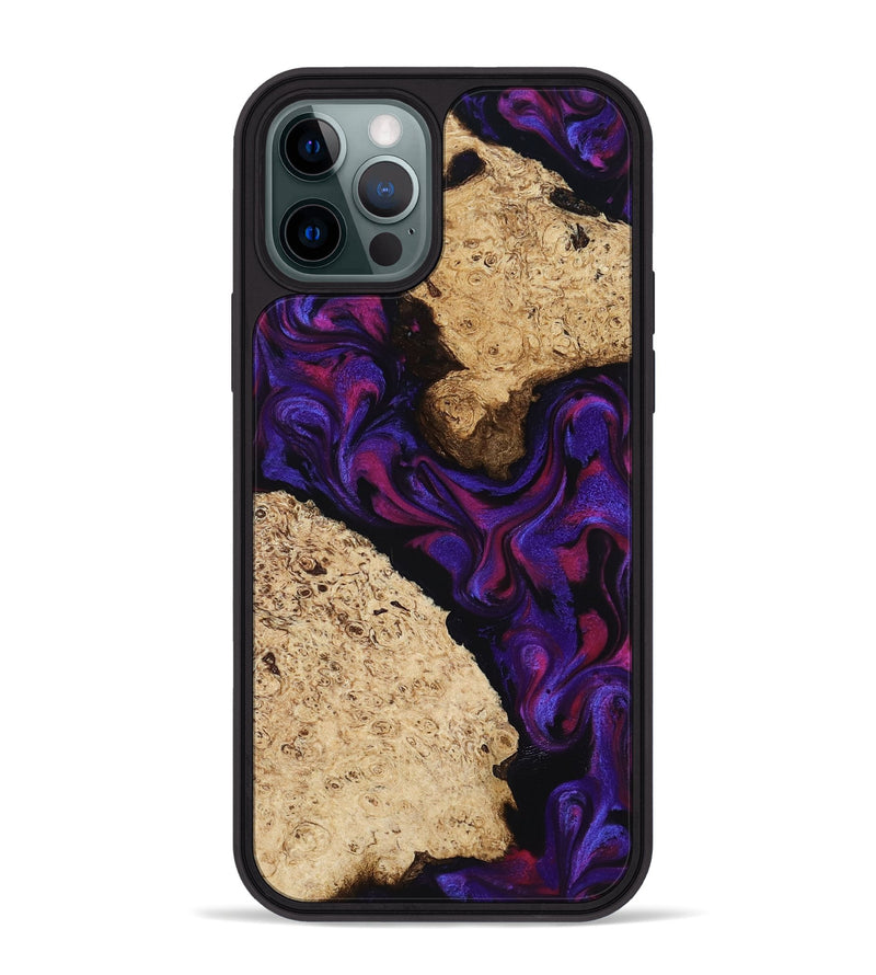 iPhone 12 Pro Max Wood Phone Case - Gia (Purple, 818598)