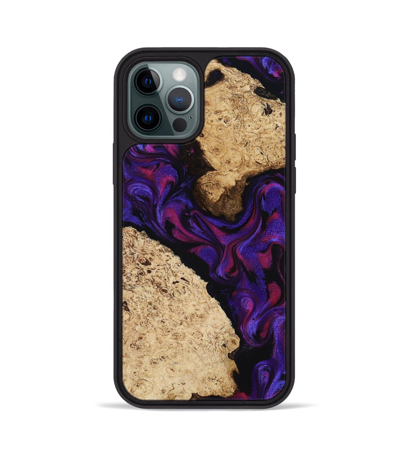 iPhone 12 Pro Wood Phone Case - Gia (Purple, 818598)