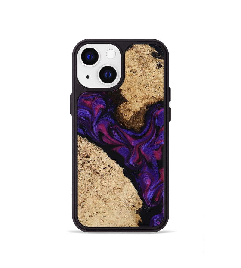 iPhone 13 mini Wood Phone Case - Gia (Purple, 818598)