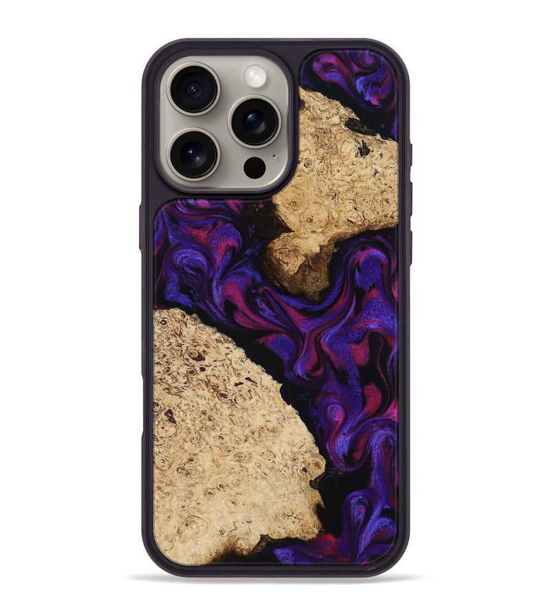 iPhone 16 Pro Max Wood Phone Case - Gia (Purple, 818598)