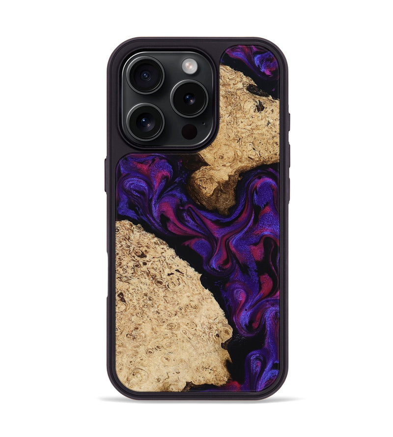 iPhone 16 Pro Wood Phone Case - Gia (Purple, 818598)