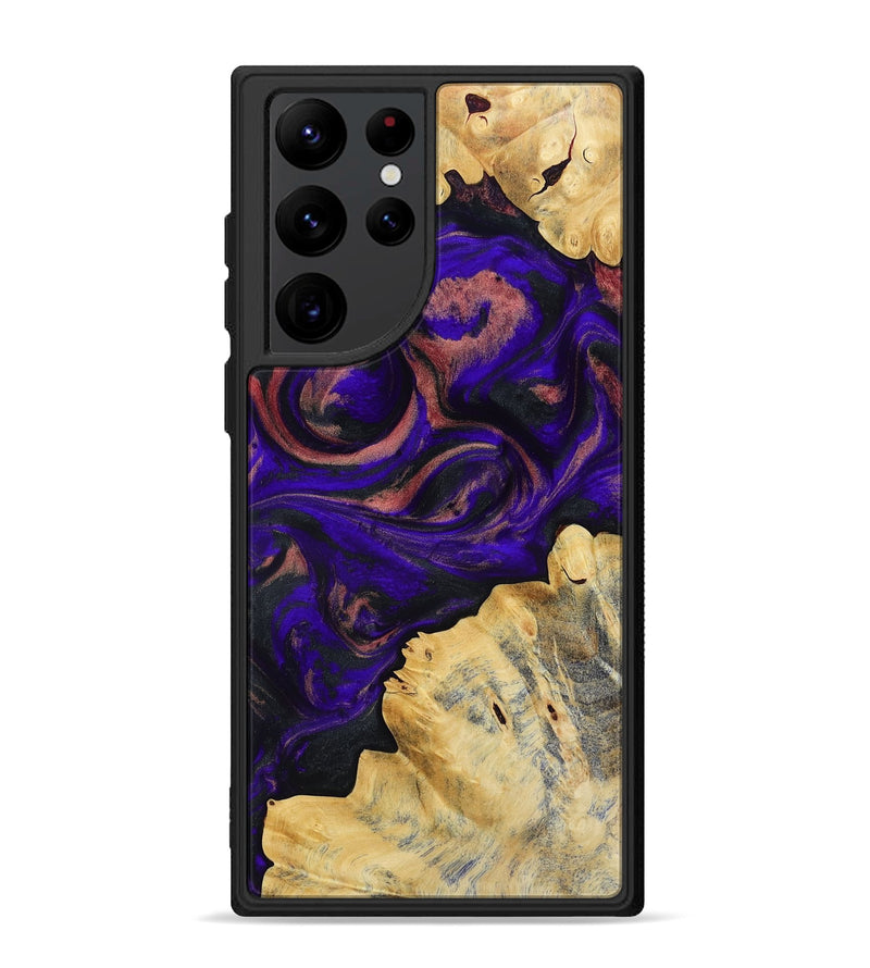 Galaxy S22 Ultra Wood Phone Case - Nat (Purple, 818600)