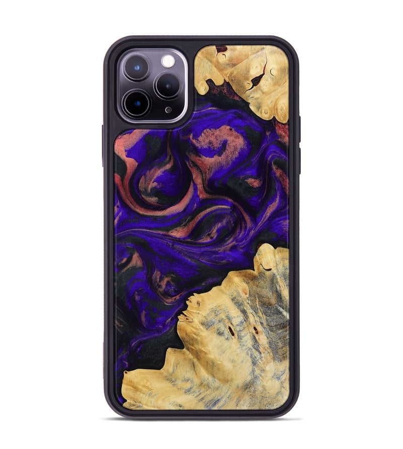 iPhone 11 Pro Max Wood Phone Case - Nat (Purple, 818600)