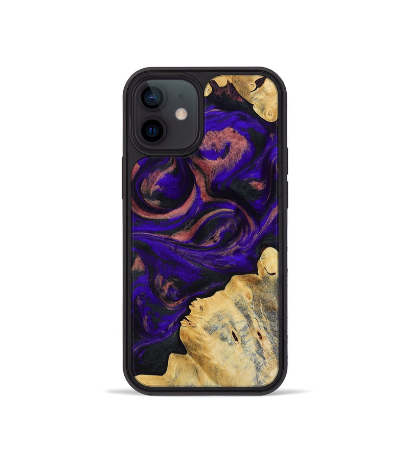 iPhone 12 mini Wood Phone Case - Nat (Purple, 818600)