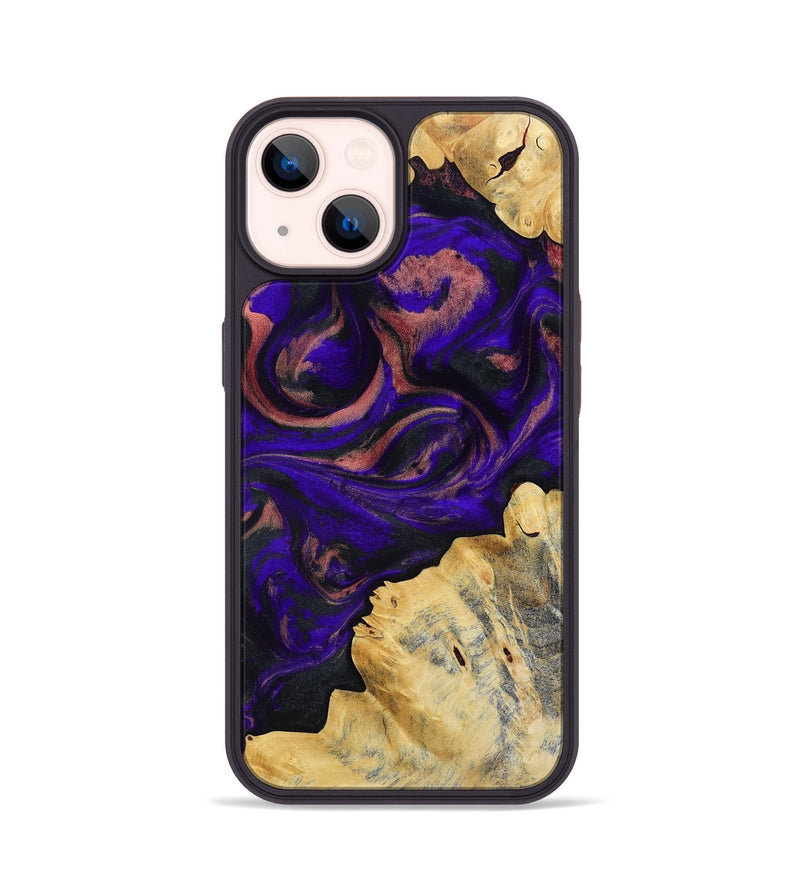 iPhone 14 Wood Phone Case - Nat (Purple, 818600)