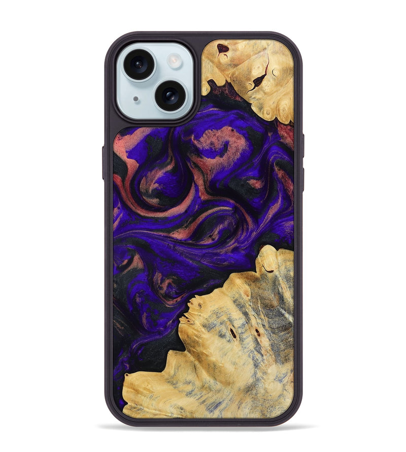 iPhone 15 Plus Wood Phone Case - Nat (Purple, 818600)