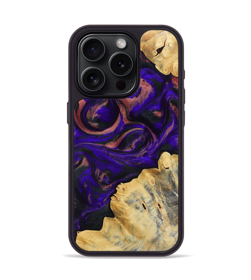 iPhone 15 Pro Wood Phone Case - Nat (Purple, 818600)