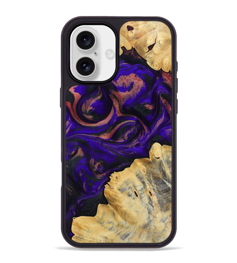 iPhone 16 Plus Wood Phone Case - Nat (Purple, 818600)