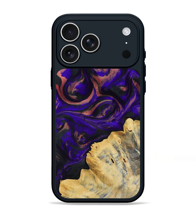 iPhone 17 Pro Max Wood Phone Case - Nat (Purple, 818600)