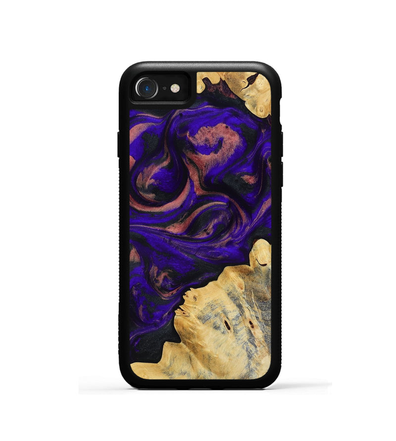 iPhone SE Wood Phone Case - Nat (Purple, 818600)