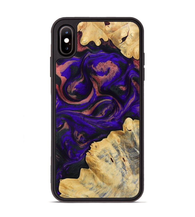 iPhone Xs Max Wood Phone Case - Nat (Purple, 818600)