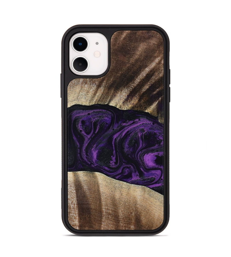 iPhone 11 Wood Phone Case - Brook (Purple, 818601)