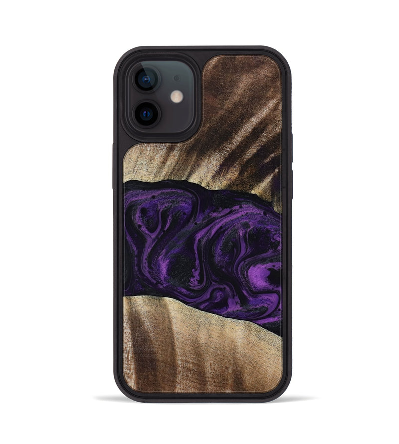iPhone 12 Wood Phone Case - Brook (Purple, 818601)