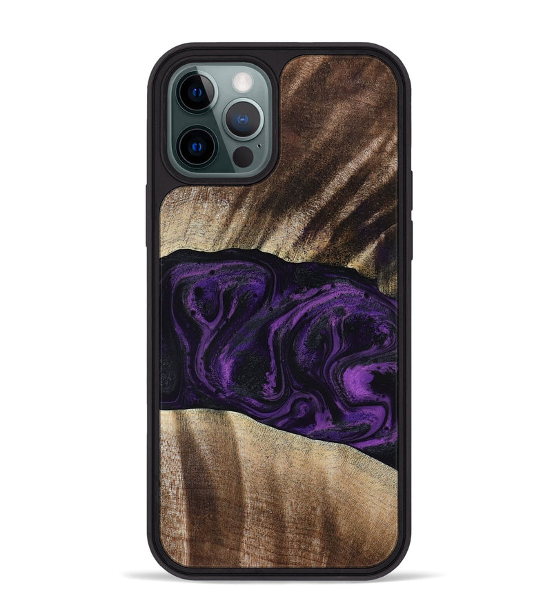 iPhone 12 Pro Max Wood Phone Case - Brook (Purple, 818601)