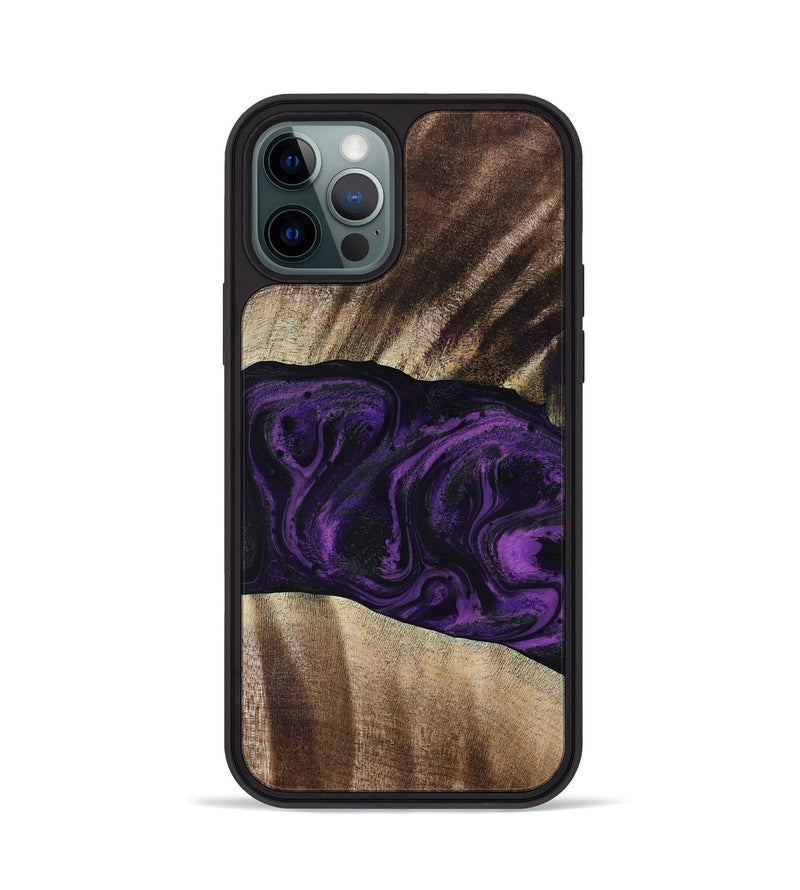 iPhone 12 Pro Wood Phone Case - Brook (Purple, 818601)
