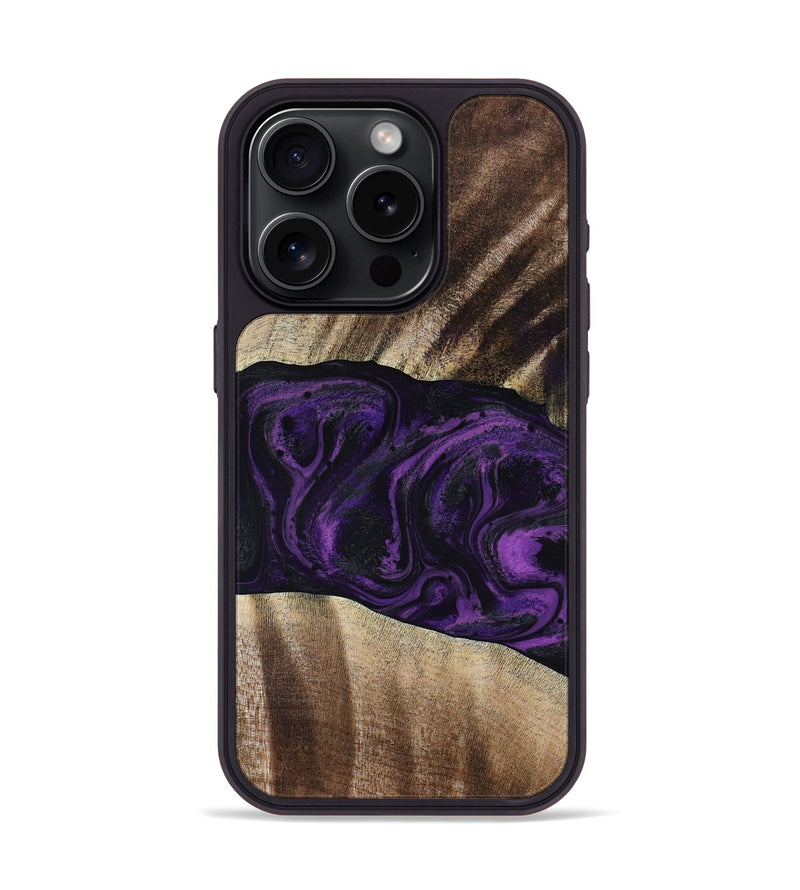 iPhone 15 Pro Wood Phone Case - Brook (Purple, 818601)