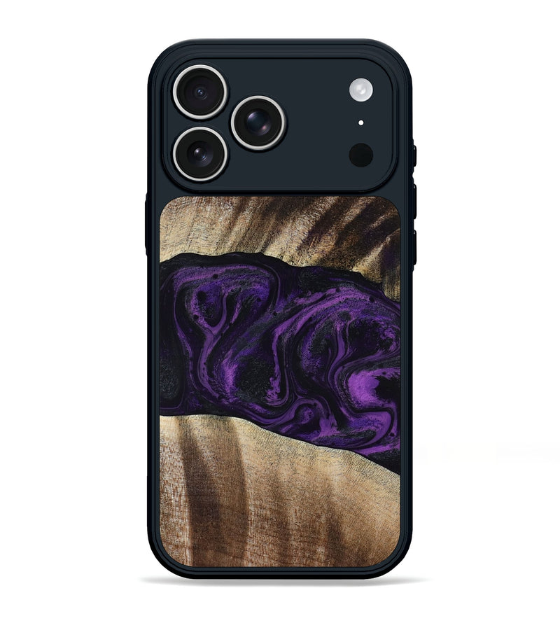 iPhone 17 Pro Max Wood Phone Case - Brook (Purple, 818601)