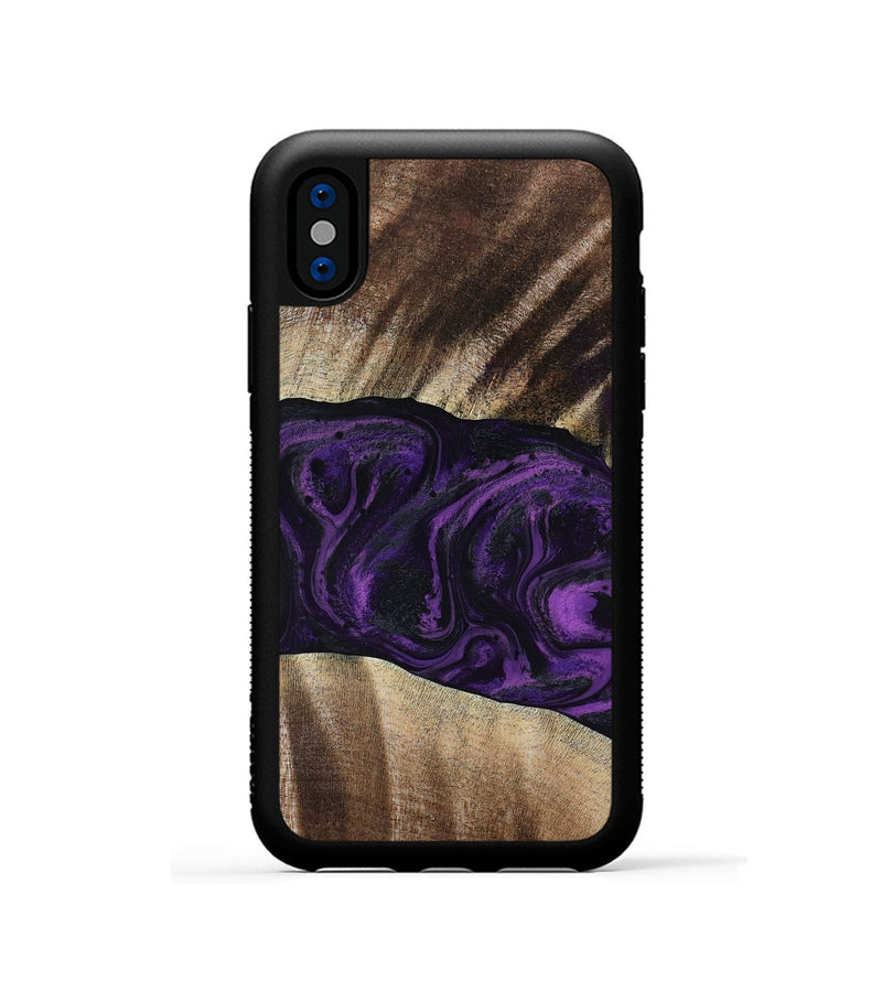 iPhone Xs Wood Phone Case - Brook (Purple, 818601)