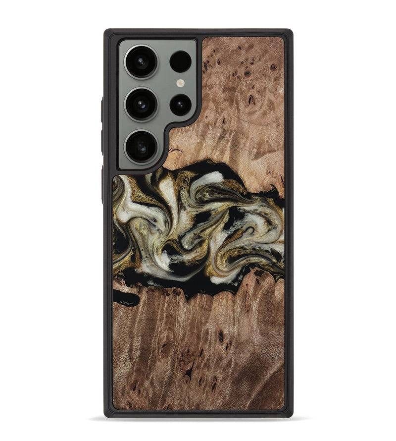 Galaxy S23 Ultra Wood Phone Case - Zora (Black & White, 818604)