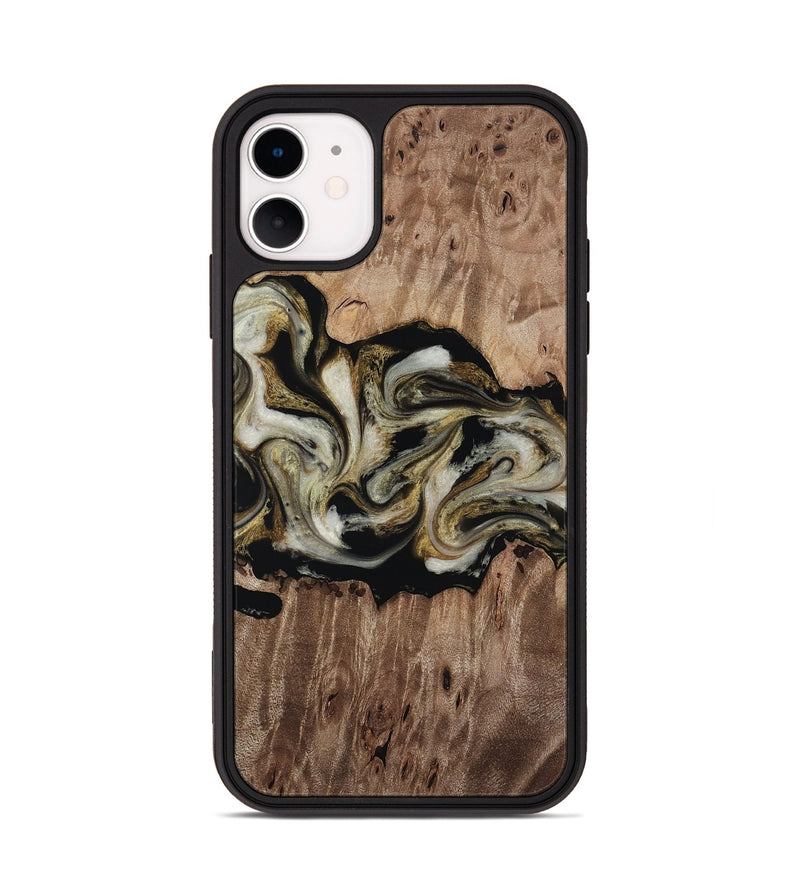 iPhone 11 Wood Phone Case - Zora (Black & White, 818604)