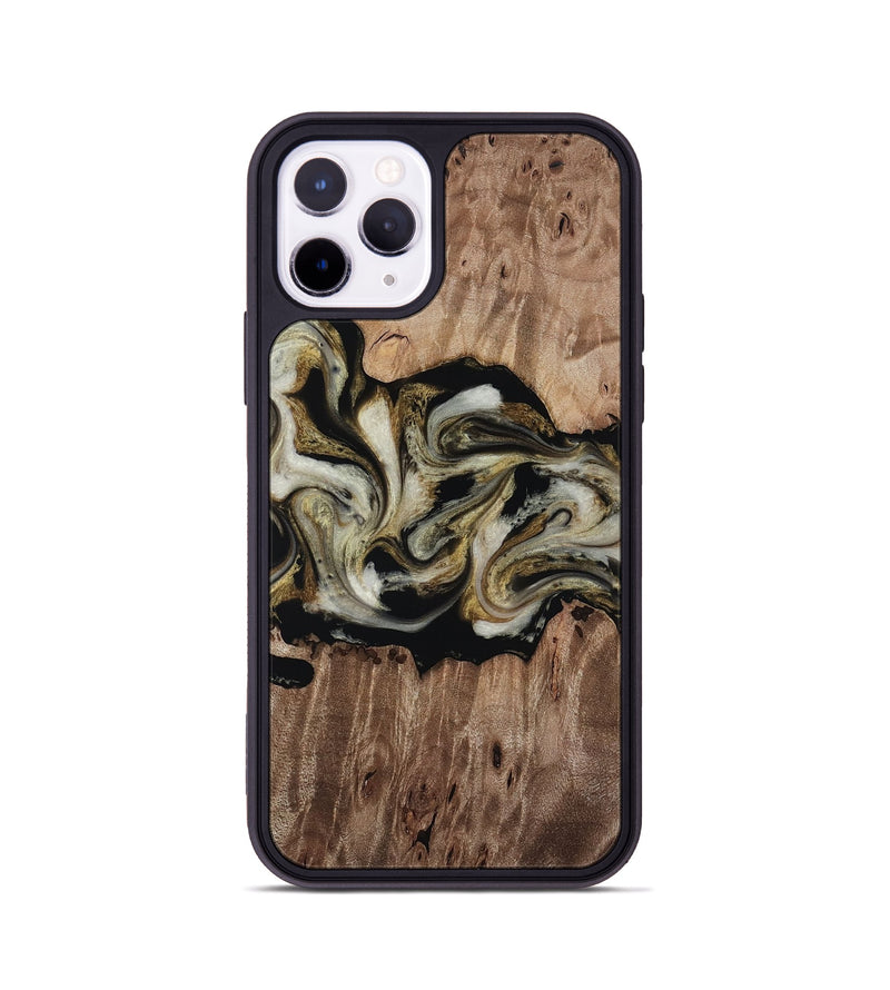 iPhone 11 Pro Wood Phone Case - Zora (Black & White, 818604)