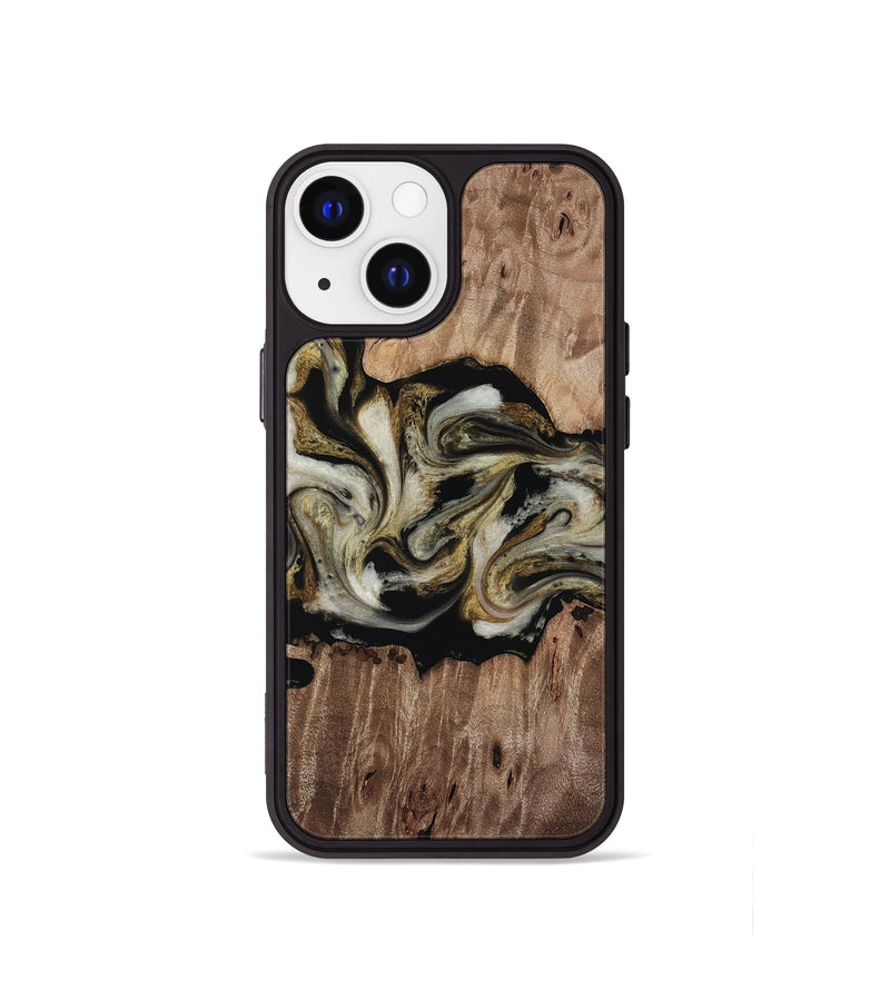 iPhone 13 mini Wood Phone Case - Zora (Black & White, 818604)