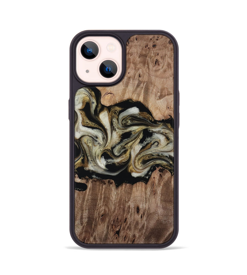 iPhone 14 Wood Phone Case - Zora (Black & White, 818604)