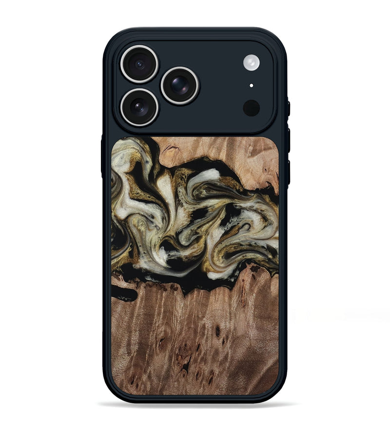 iPhone 17 Pro Max Wood Phone Case - Zora (Black & White, 818604)