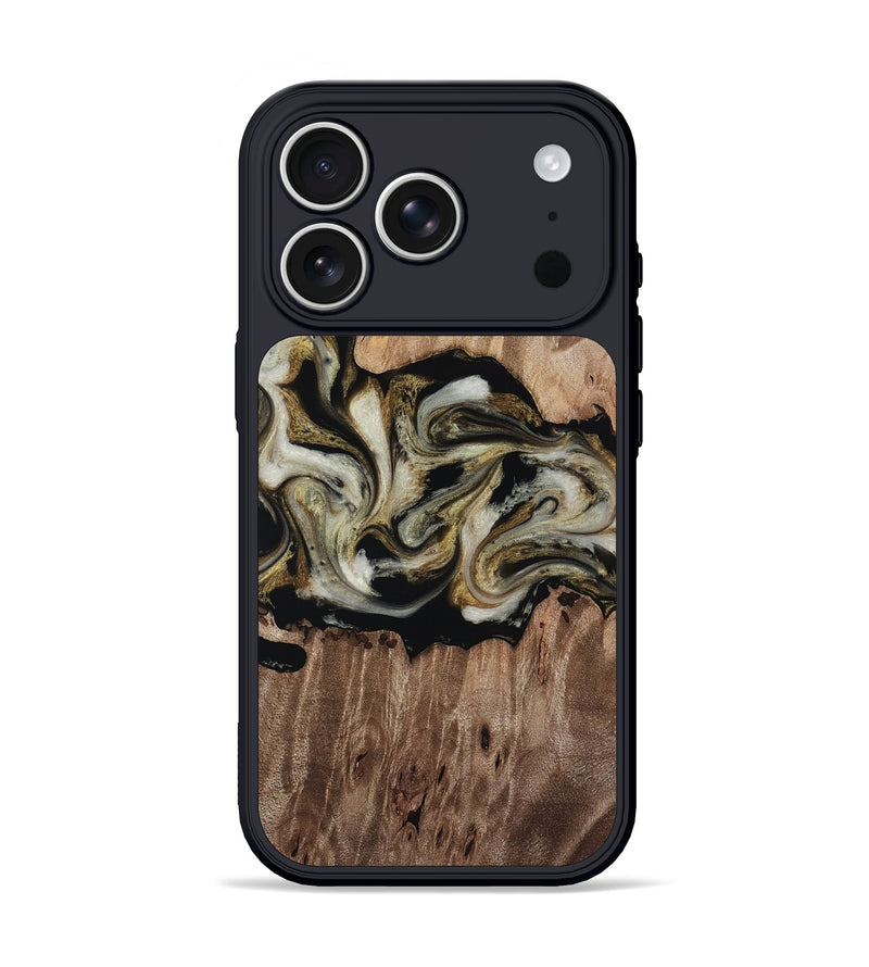 iPhone 17 Pro Wood Phone Case - Zora (Black & White, 818604)