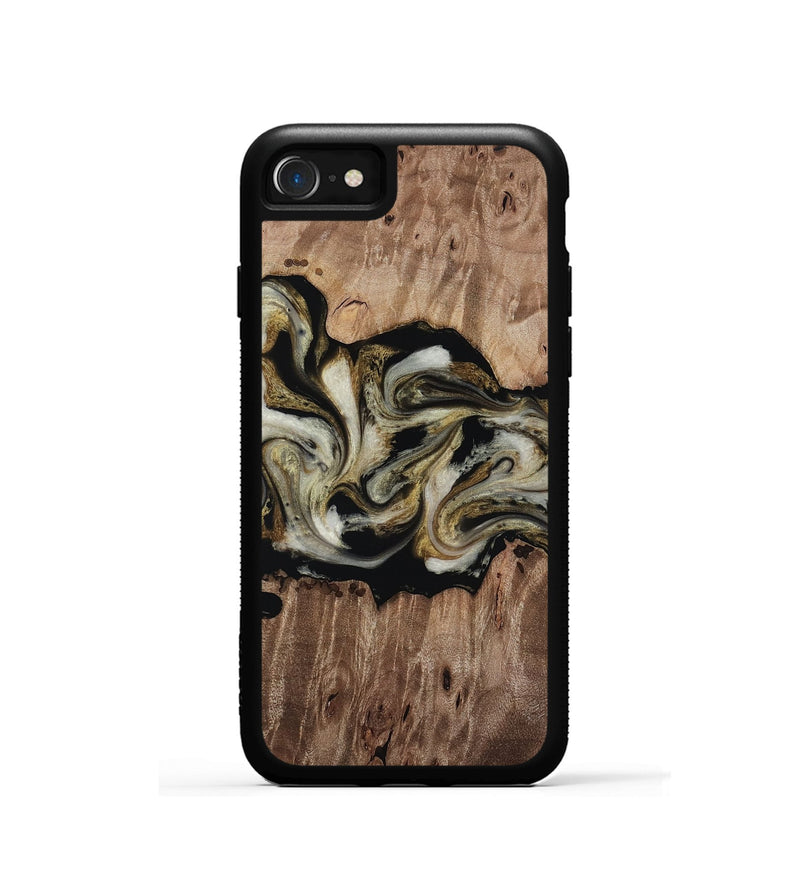 iPhone SE Wood Phone Case - Zora (Black & White, 818604)