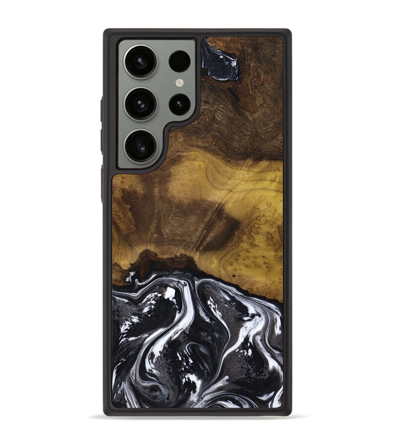 Galaxy S23 Ultra Wood Phone Case - Fabian (Black & White, 818606)