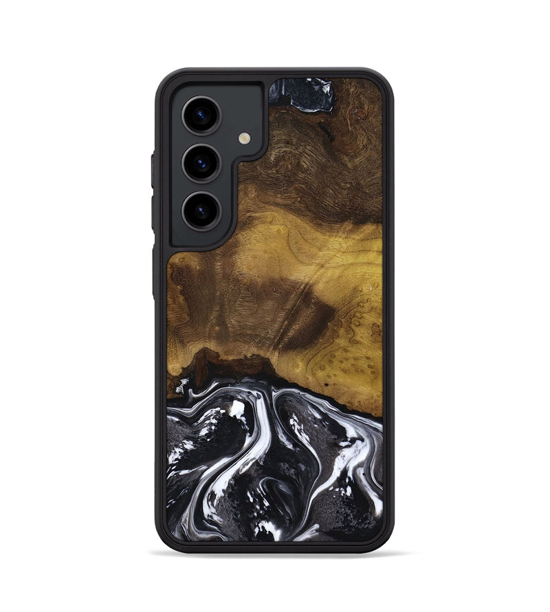 Galaxy S24 Wood Phone Case - Fabian (Black & White, 818606)