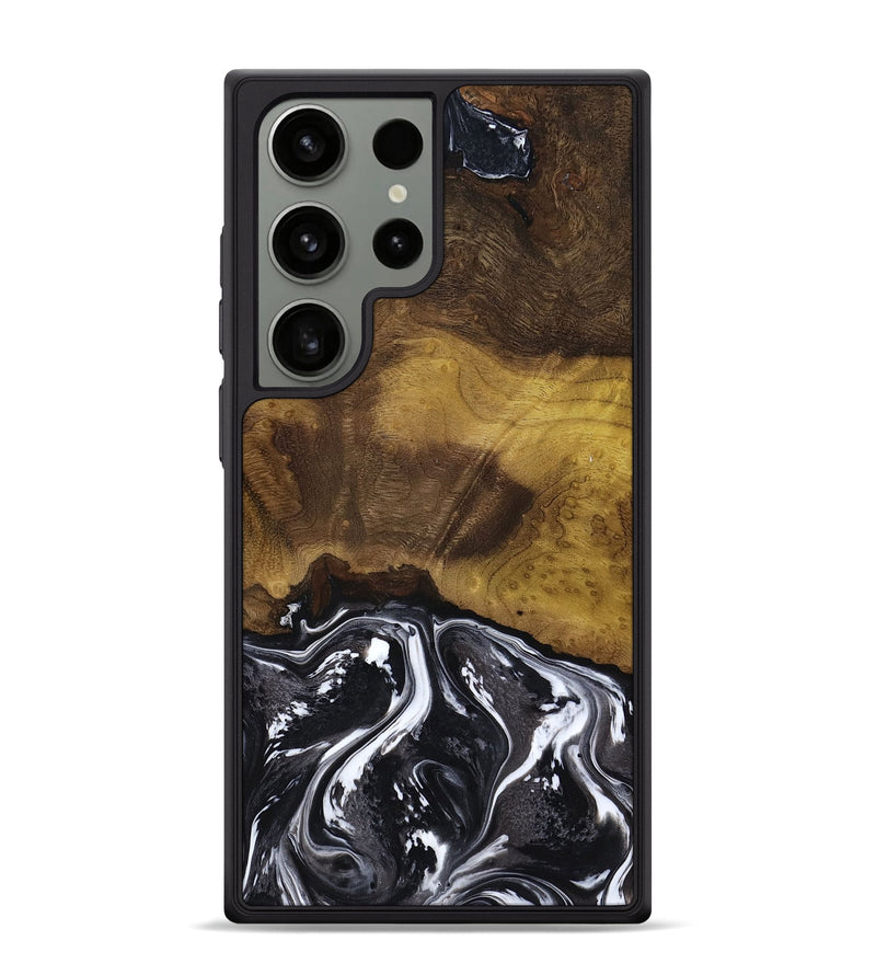Galaxy S24 Ultra Wood Phone Case - Fabian (Black & White, 818606)