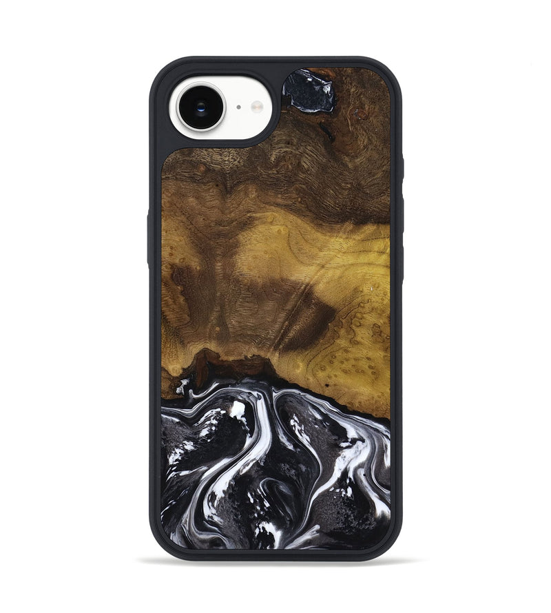 iPhone 16e Wood Phone Case - Fabian (Black & White, 818606)