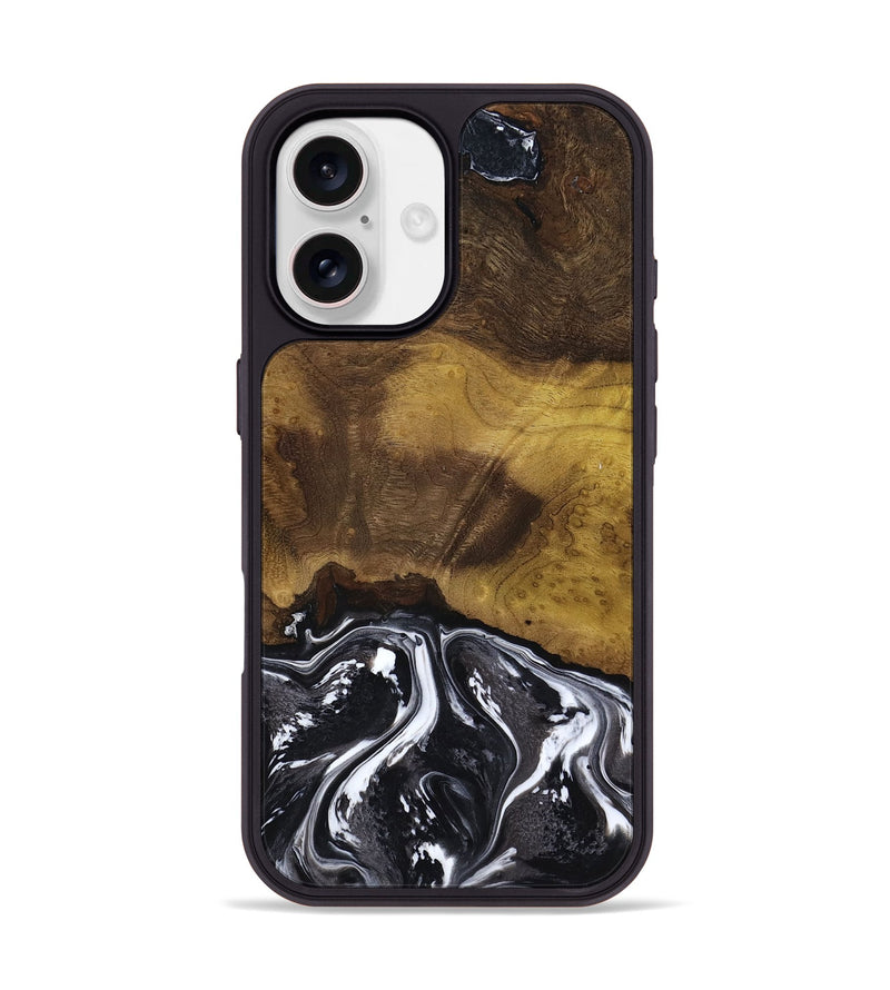 iPhone 17 Wood Phone Case - Fabian (Black & White, 818606)