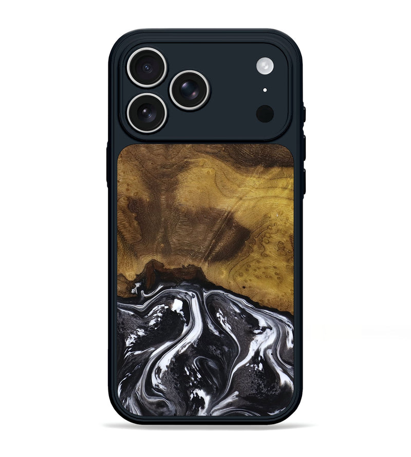 iPhone 17 Pro Max Wood Phone Case - Fabian (Black & White, 818606)