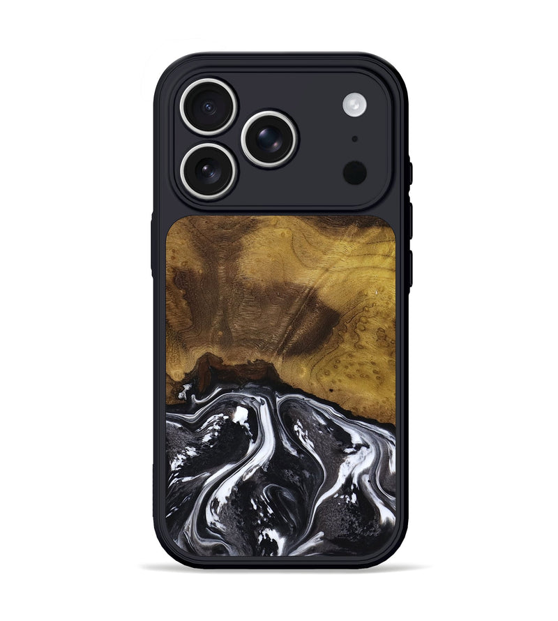 iPhone 17 Pro Wood Phone Case - Fabian (Black & White, 818606)