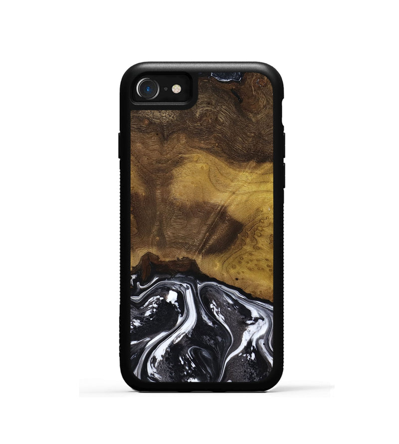 iPhone SE Wood Phone Case - Fabian (Black & White, 818606)