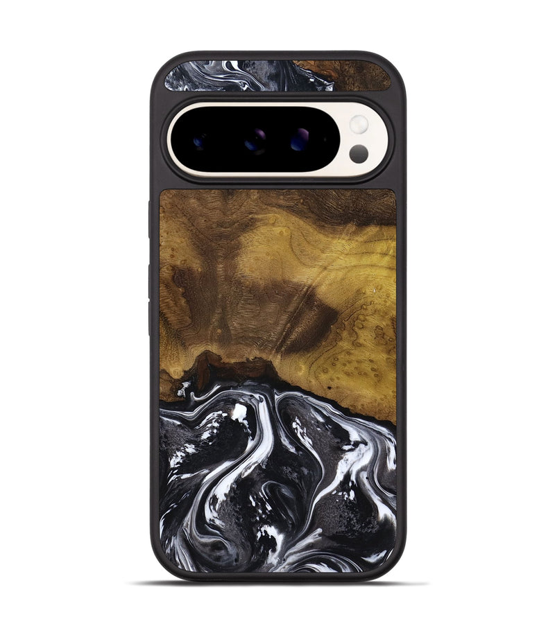 Pixel 9 Wood Phone Case - Fabian (Black & White, 818606)